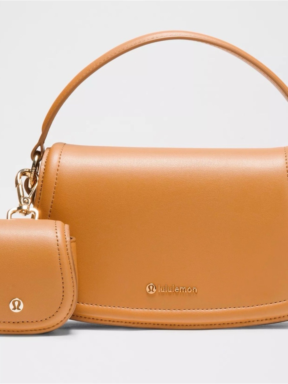 lululemon Cactus Leather - Shoulder Bag with Pouch - Tan